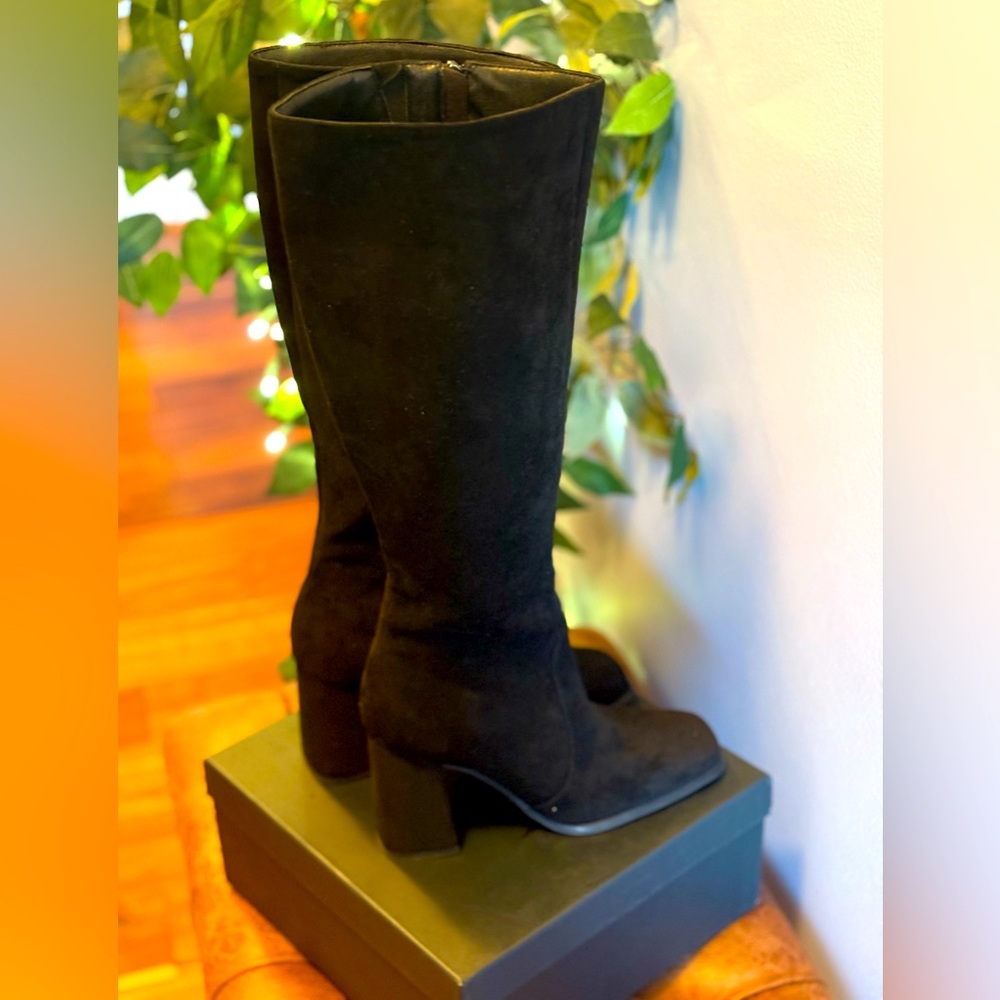 Black knee boots. Worn 2-3 times. Great fall & winter fashion boots.